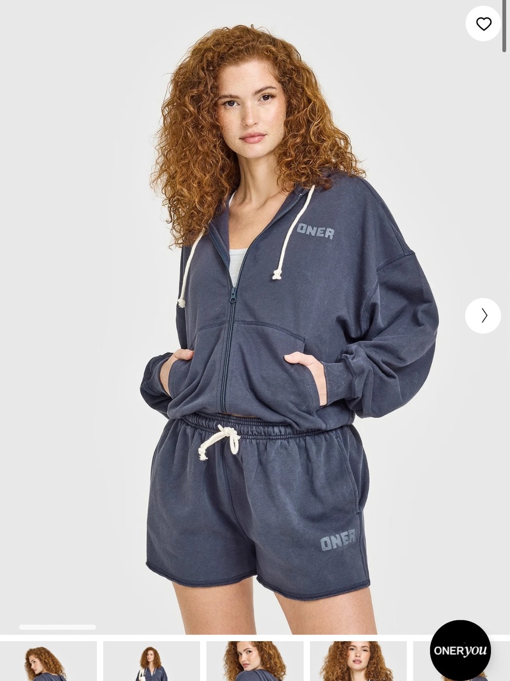 Oner Active raw lounge hoodie in COAL - Picture 8 of 9
